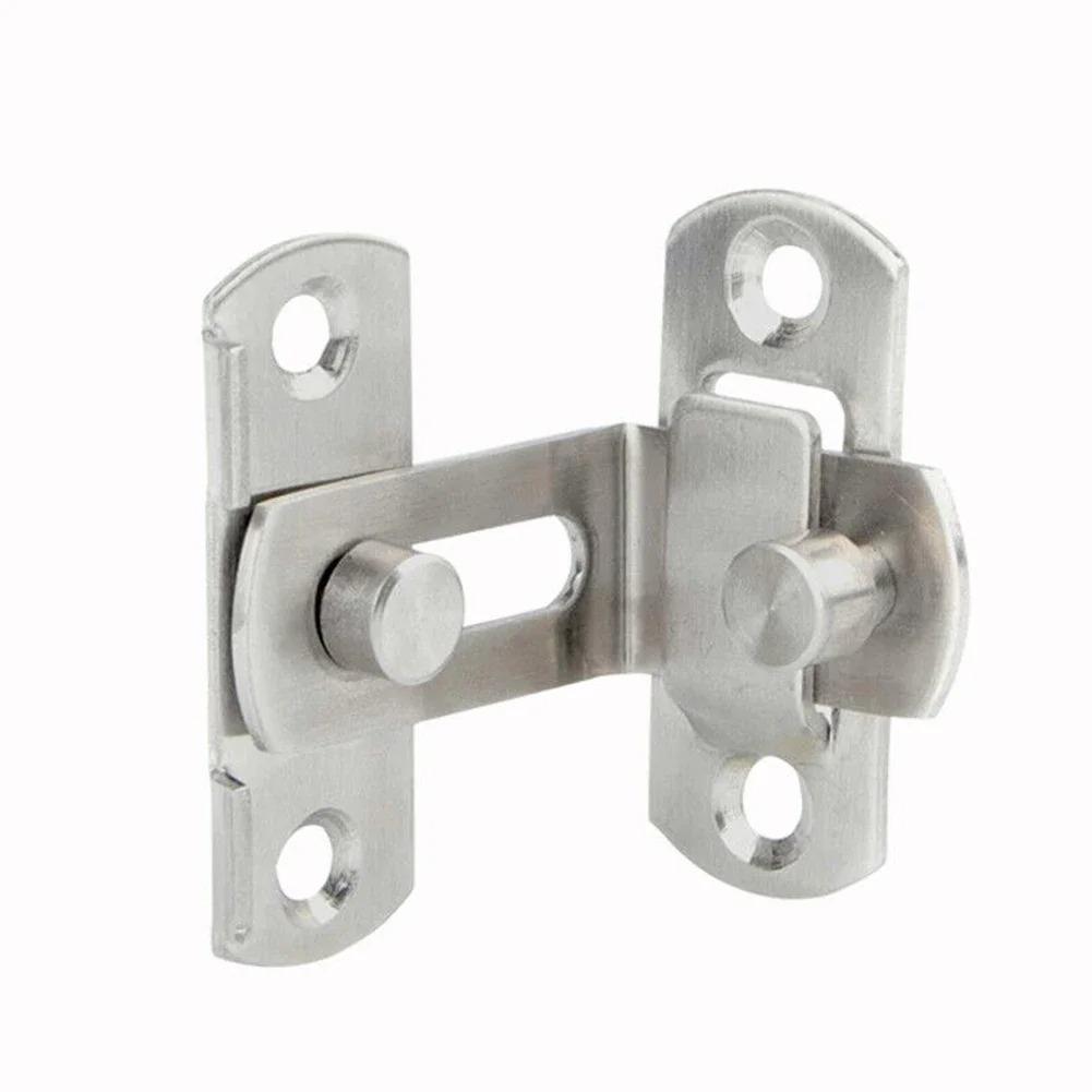 Door Latch Doors Lock 90Degree Right Angle Door Latch Buckle Hasp Sliding Lock Barrel Bolt Hardware Safety Door Bolt