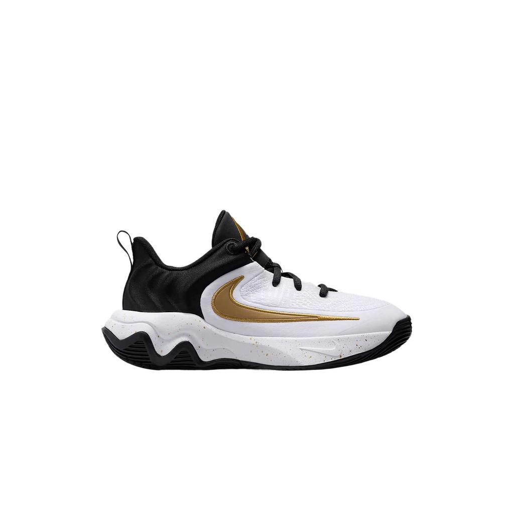 Nike Giannis Immortality 4 GS Czarne Białe Metaliczne Złoto Buty dla Dzieci IH7664-003