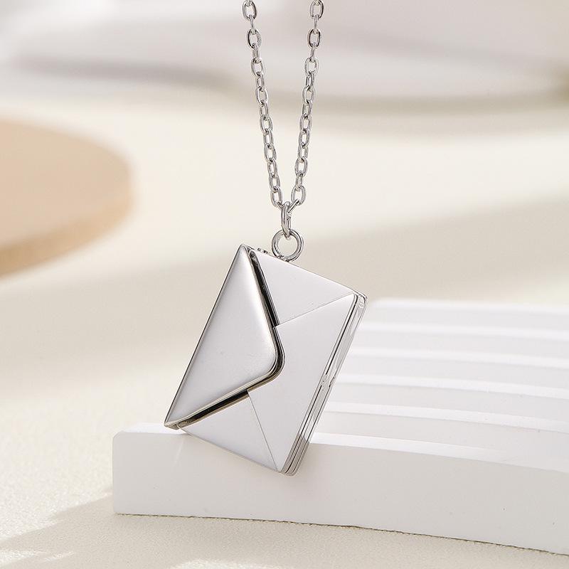Korean Style S925 Sterling Silver Love Letter Pendant Necklace - Elegant Ins Style Clavicle Chain for Women 925 Sterling Silver белого золота