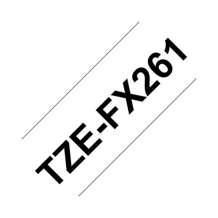 Ruban d'étiquetage - BROTHER - TZe-FX261 - Noir sur blanc - 3,6 cm - 8 m