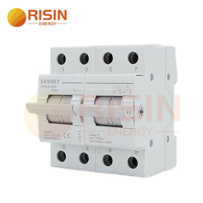 CE Certified 2P 63A & 4P 125A Manual Dual Power Transfer Switch Disconnector