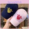 Baseball Cap Embroidered Cotton Sun Hat With Adjustable Strap For Outdoor Casual Wear