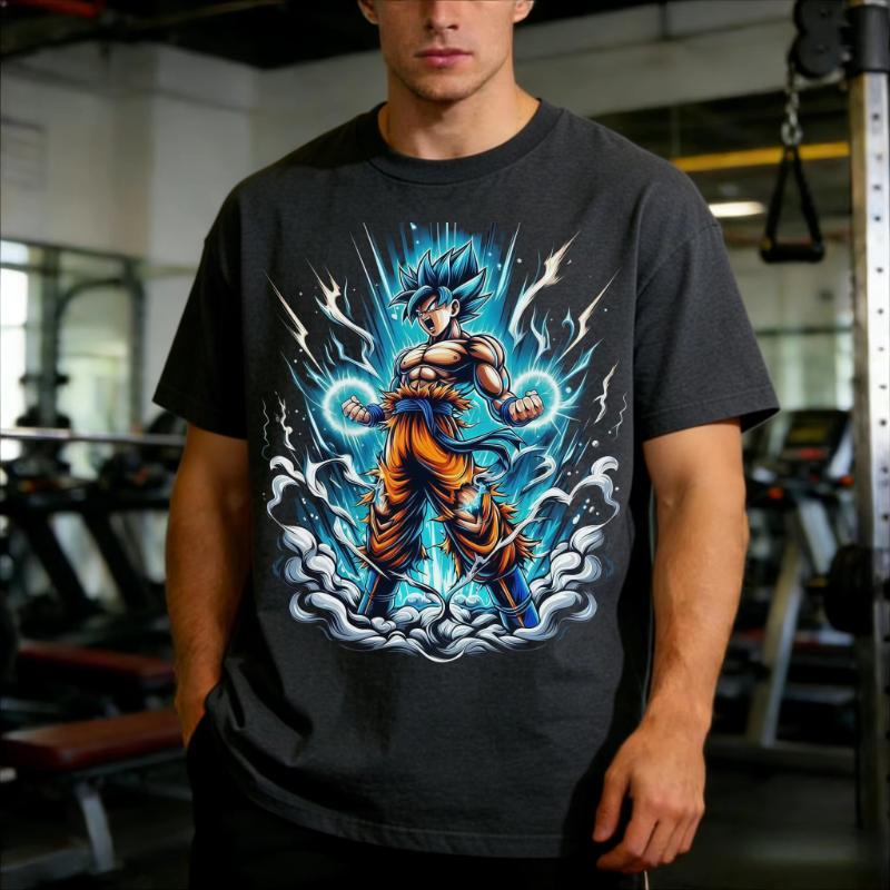 2026 Summer Hot Sale Dragon Ball Super Goku Super Saiyan Blue Family Matching TShirt Anime Gym Workout Tee for Men Women Kids