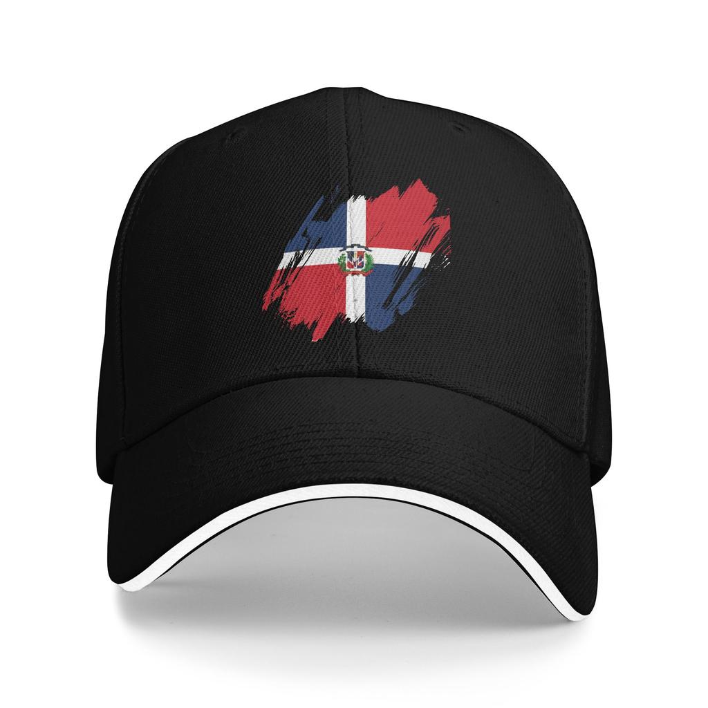 Dominican Republic Flag Baseball Caps Casual Sandwich Hats for Unisex Women Adjustable Headwear Running Golf