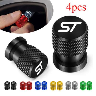 Car Wheel Tire Valve Caps Tyre Stem Covers Airdust Waterproof 4pcs For ST FOCUS 2 3 Mondeo Fiesta Kuga MK2 MK3 MK4