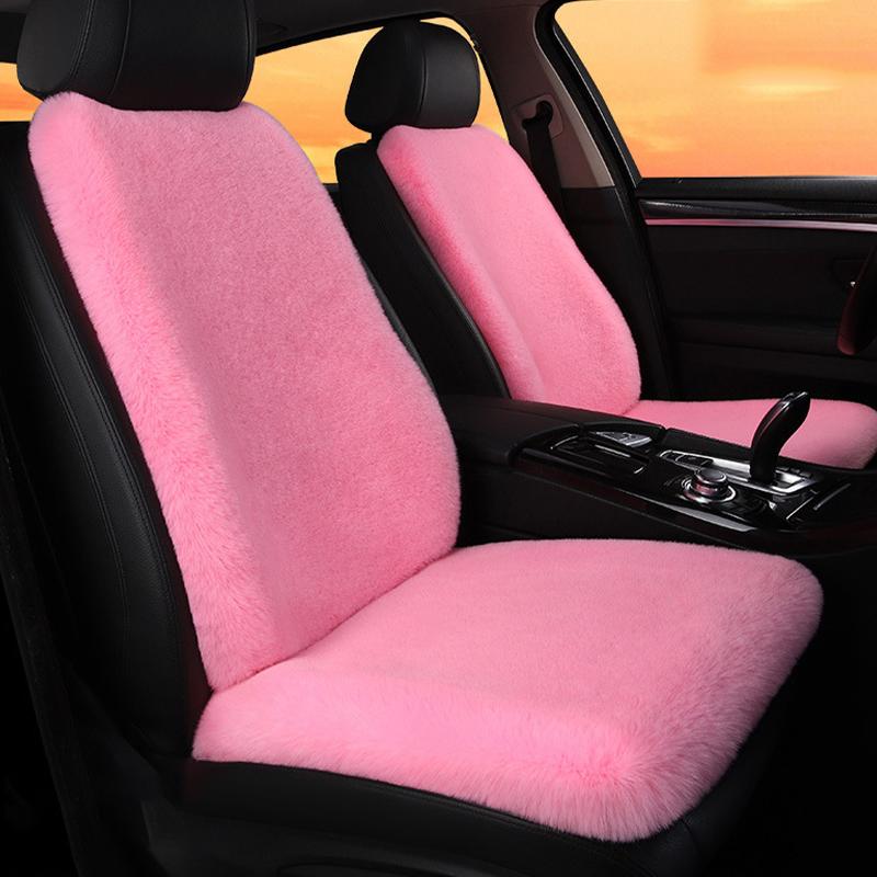 New Winter Car Plush Seat Cushion Heart Shaped Head Pillow Neck Pillow Waist Support Cushion Thickened Warm Universal Seat Cover