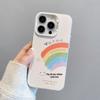 Smooth Frosted Silver Cartoon Case for Apple 17 Pro Max, 16 Pro, and 14 Plus Phones