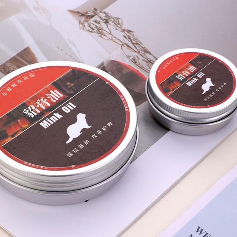 20/100g Naturlederpflege Nerzölbalsam Tiefenpflege für Schuhe und Taschen Verlängert die Lebensdauer Stellt Glanz wieder her