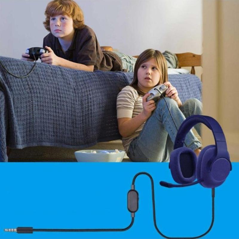 Gaming 3.5mm Headphone Cable with in line Volume Control and Microphone Function Compatible for G433/G233 Headphones