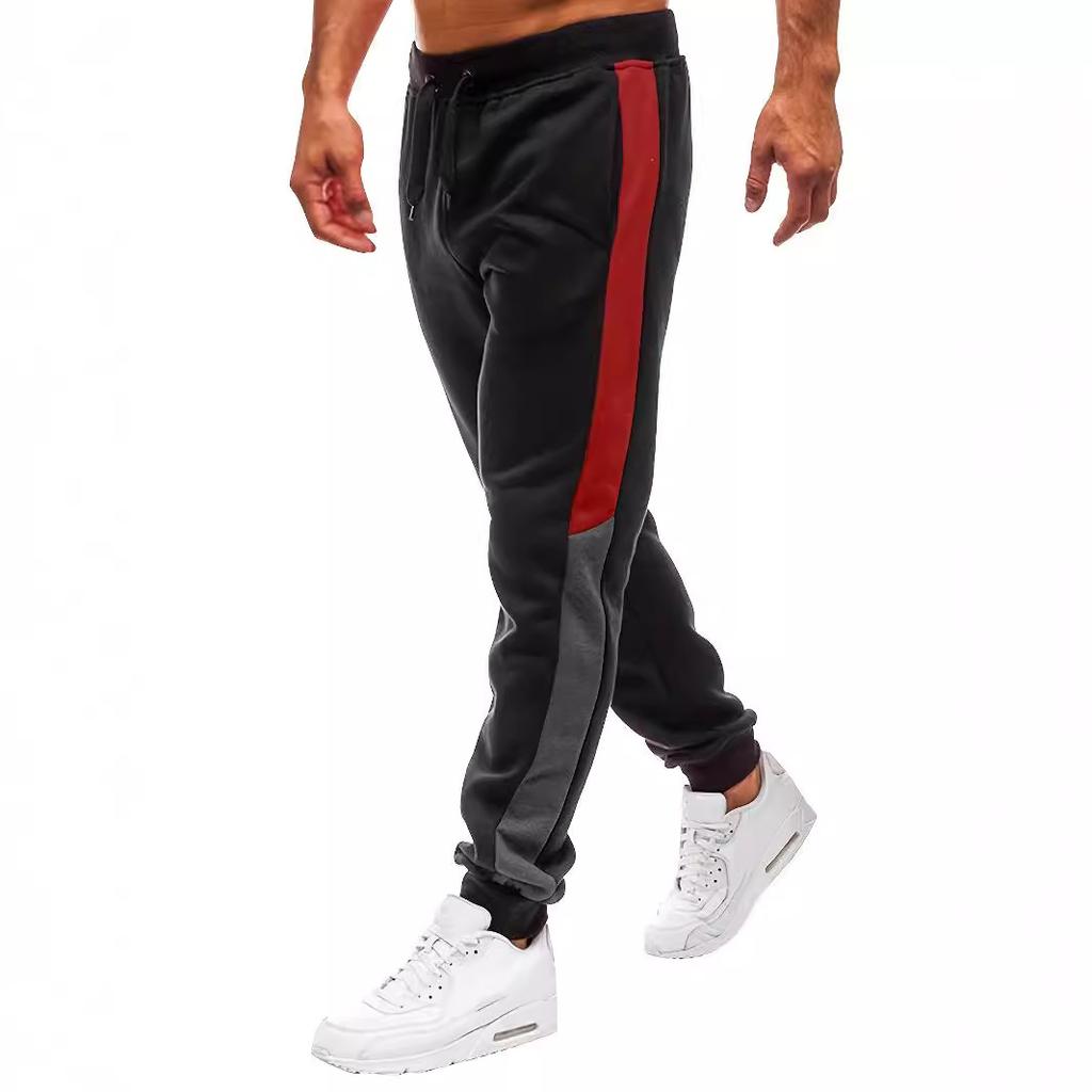 Men's Casual Pants Loose Men Fitness Gyms Fashion Bottoms Hip Hop Sportswear  Joggers Color Matching Pants