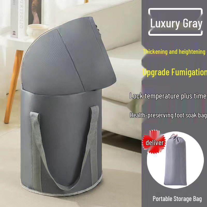 Portable Over-Knee Foldable Foot Bath: Insulated Deep Foot Soak Basin for Home Fumigation