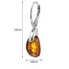 Baltic Honey Amber and Sterling Silver Modern Plumeria Earrings