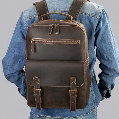 Sac à dos vintage pour homme, grande capacité, pour ordinateur, voyage en plein air