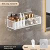 Modern Minimalist Bathroom Wall Shelf With Carbon Steel Material For Storage And Organization