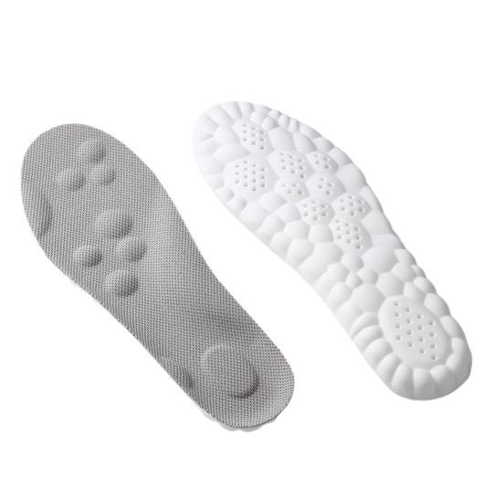 

4D Cloud Comfort Insoles with Arch Support Shock-Absorbing Breathable Shoe Inserts for Men Women Non-Slip Anti-Odor Foot Protection Insoles for Sports 39-40 серый