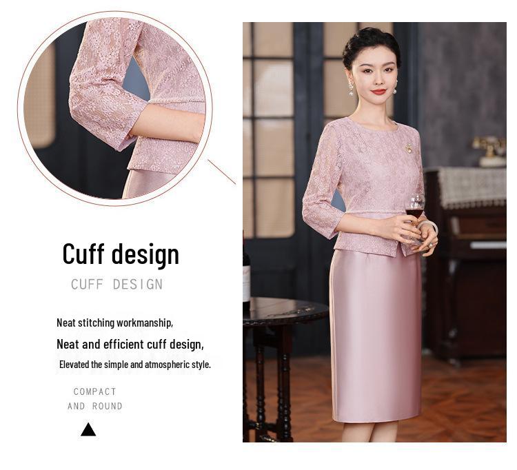 Elegant 2025 Autumn Mother of the Groom Wedding Banquet Dress - Petite & Plus Size