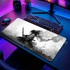Large Gaming Samurai Design Mouse Pad Desk Mat Non Slip Rubber Base For Gamer PC Laptop Keyboard Office Computer Desk Protector