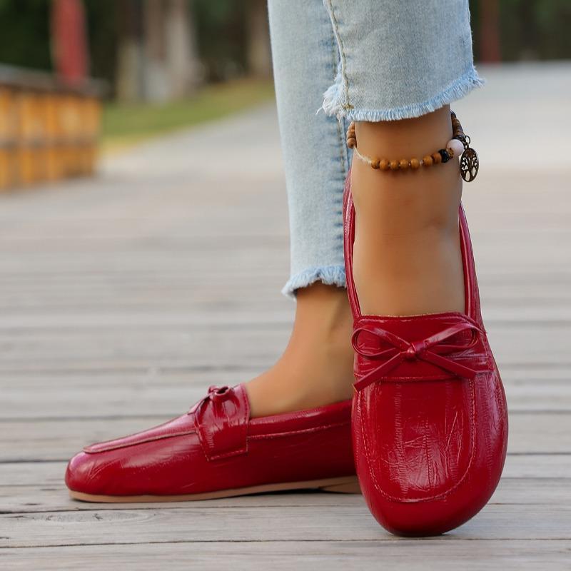 Lazy Single Shoes Women's Bow Soft-soled Shoes 2025 Autumn New Flat Casual Shoes