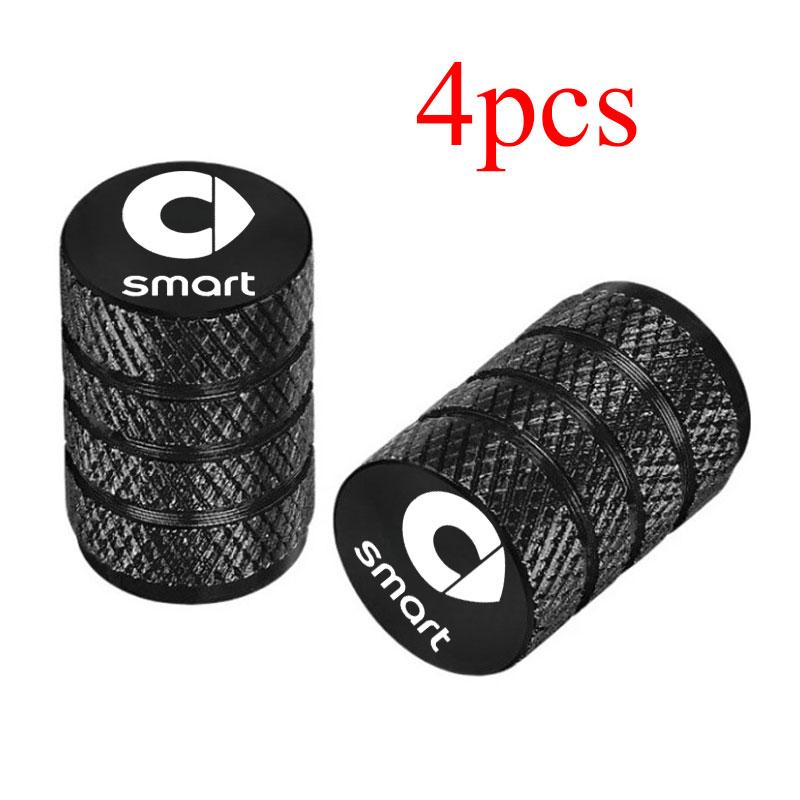 For Smart Fortwo Forfour 451 453 450 452 454 Roadster Coupe 4pcs Car Wheel Tire Air Valve Caps Stem Cover Caps Airdust Covers Valve Stems 1