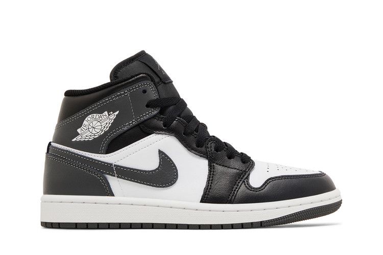 Jordan 1 Mid Black White Iron Grey