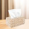 Tabletop Crystal Tissue Box 205*12*95cm Paper Box Gold Crystal Napkin Holder for Bathroom Restaurant Dining Room Bedroom