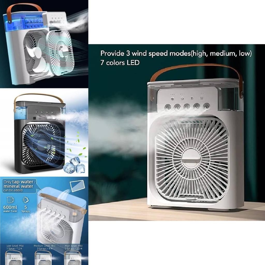 High-powered Small Fan With Cooling Mist Spray For Students And Workspaces