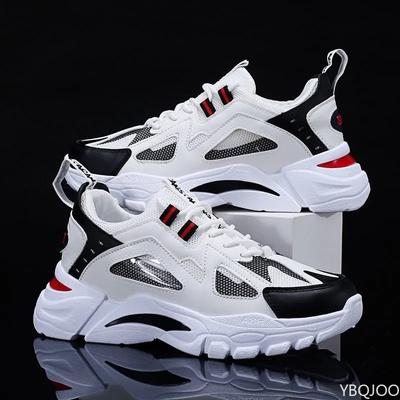 New Men's Shoes Spring  Autumn Breathable Mesh Shoes Thick Soled Height Increasing Shoes Men's Versatile Trendy Sports Shoes