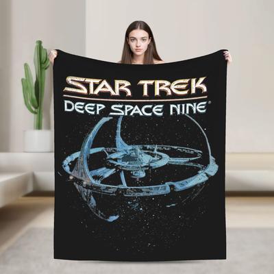 Stars Treks Deep Space Nine Weltraumdecke Fleece Multifunktionale Leichte Dünne Überwurfdecke für Bett Couch Tagesdecke