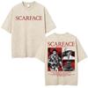 Movie Scarface The World Is Yours Vintage Washed Tshirt Tony Montana Al Pacino Unisex Unisex Clothing Oversized T Shirt Streetwear