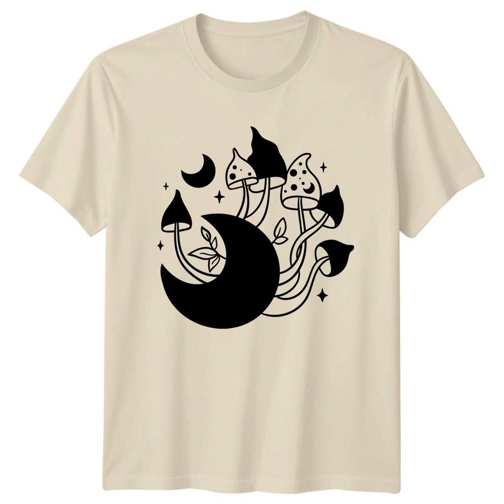 Mystical Celestial Mushroom Forest Fungi TShirt Witchy Boho Nature Art