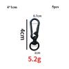 5pcs High Quality Rotating Snap Hook Metal Leather Strap Belt Keychain Trigger Clips Webbing Buckle Keychain