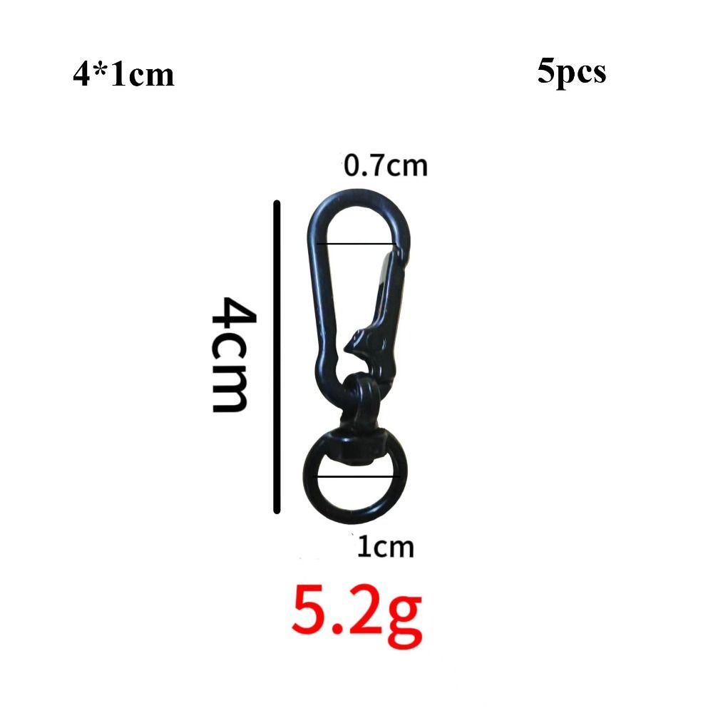 

5pcs High Quality Rotating Snap Hook Metal Leather Strap Belt Keychain Trigger Clips Webbing Buckle Keychain