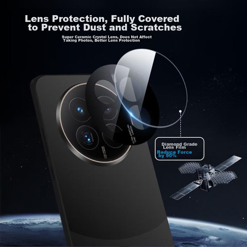 Phone Case for Huawei Mate50, Huawei Mate50E with Color-Block Electroplated Frosted High-End Full Lens Protection Anti-Drop Case Cover, Elegant Black
