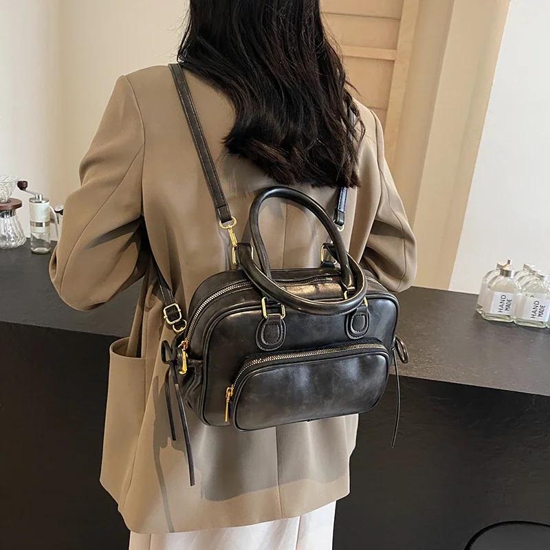 Small Cute PU Leather Crossbody Bags with Short Handle for Women 2026 Winter Luxury Fashion Shoulder Bag Handbags