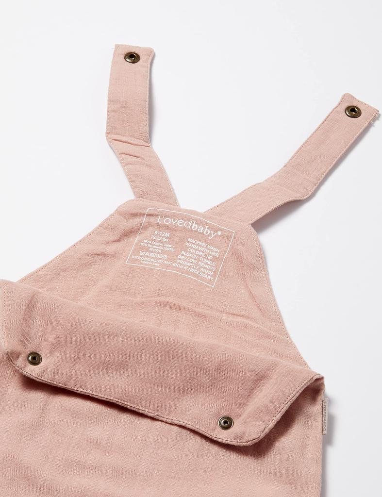 Organic Overalls Baby Rosewater [L'ovedbaby] (Muslin) Bodysuit, (Rosewater Pink), 6-9M (6-9 months)