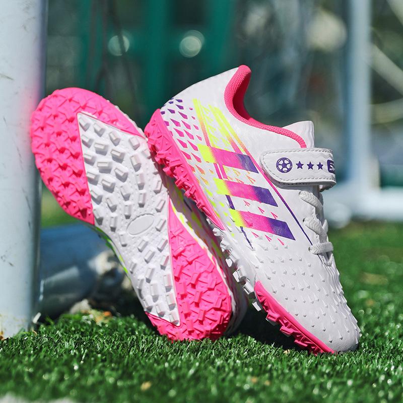 Trainingsschuhe Fußball Splitter Jungen Mädchen Grundschule Fußballschuhe Kinder Klett-Sneakers