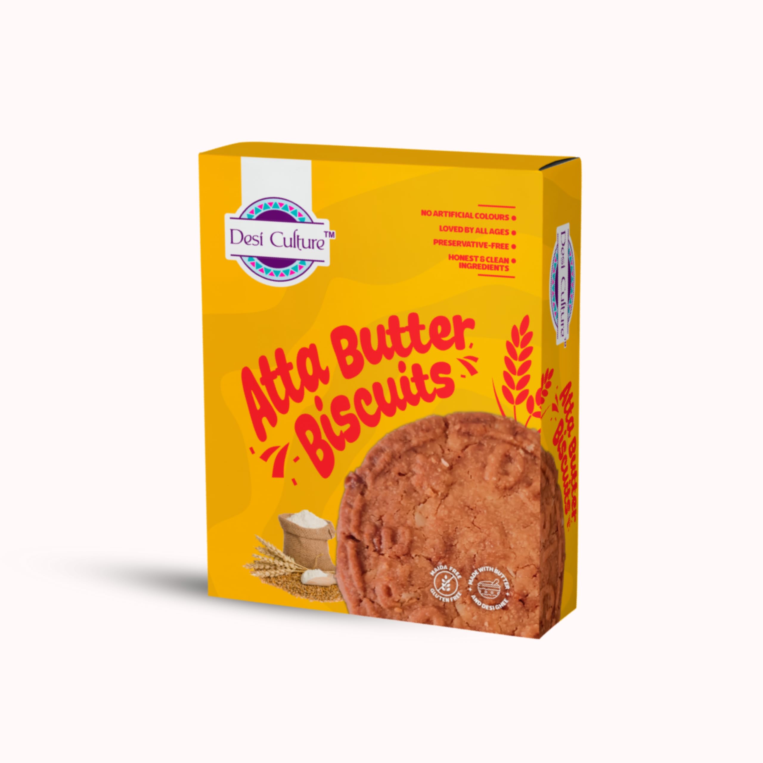 

Desi Culture Wheat Biscuits 200g | Whole Wheat & Jaggery Cookies | No Maida | High Fibre Healthy Biscuits | Crunchy Tea Time Snack | Eggles
