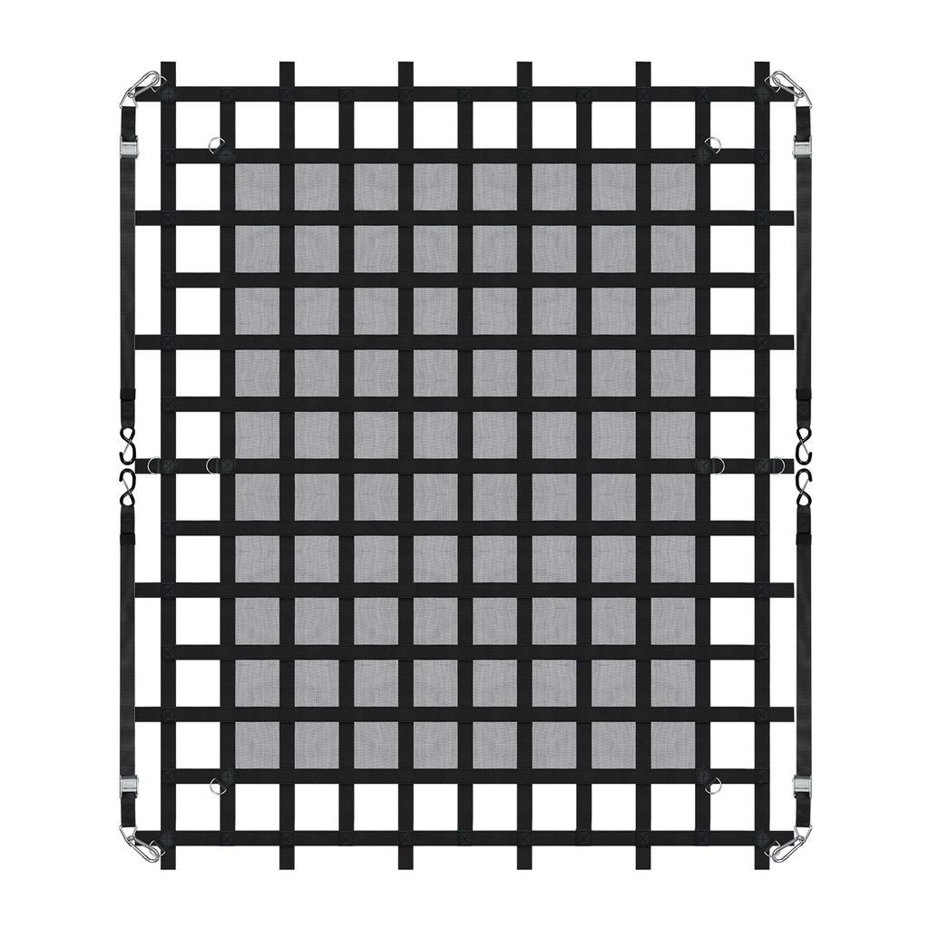 VEVOR Cargo Net, 96 In X 81 In, Heavy Duty Truck Cargo Net for Truck Bed, 4 Adjustable Straps with Carabiners & S-Hooks