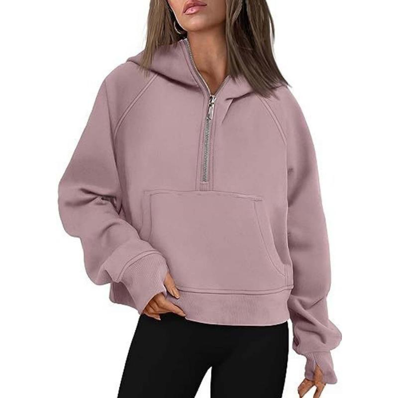 Women S Hooded Zip Thick Sweatshirt Casual Autumn Winter