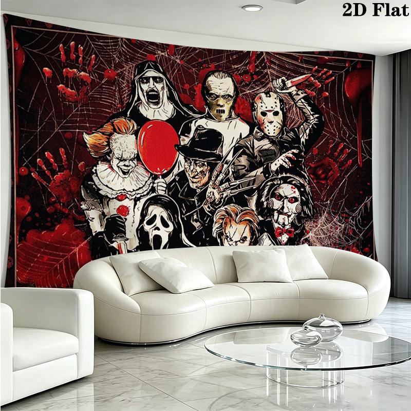 Horrorfilm Serie Wandkleed Esthetisch Wandkleed Bedrukt Stof Deken Decoratieve Wandkleden voor Slaapkamer Woonkamer Huisdecoratie