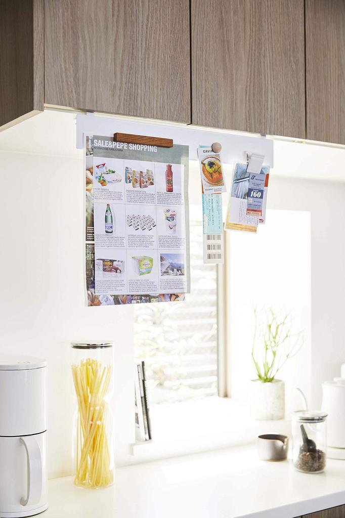Yamazaki Under-Cabinet Magnetic Board, White, Approx. W45 X D5 X H10.5cm, Plate, Hanging Storage, 5108