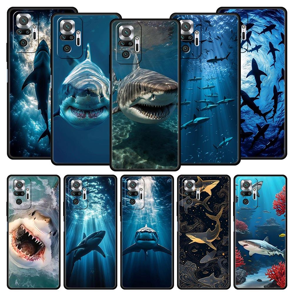 Shark Phone Case For Xiaomi Redmi Note 15 14 13 12 5G 11 10 Pro Plus 4G 9S 14C 13C 12C 10C Soft TPU Cover