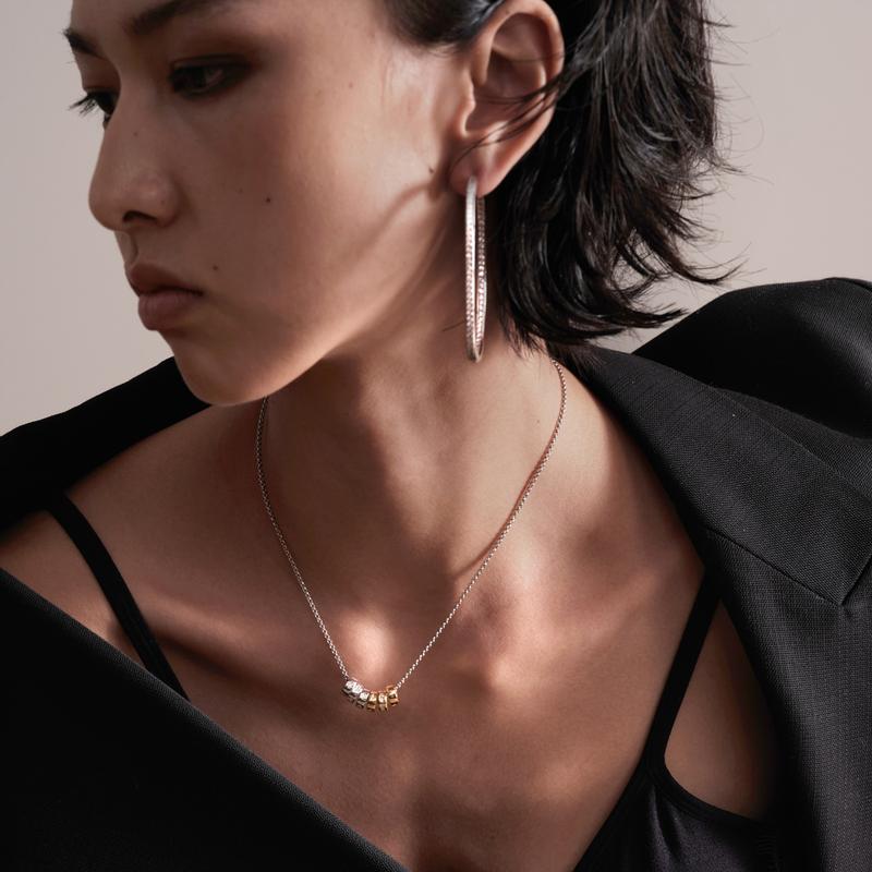 APM Monaco Necklace MORSE CODE Series [Romantic Confession] TOI MOI Morse Code Adjustable Fashion Simple Versatile Exquisite 925 Silver AC6974OXY