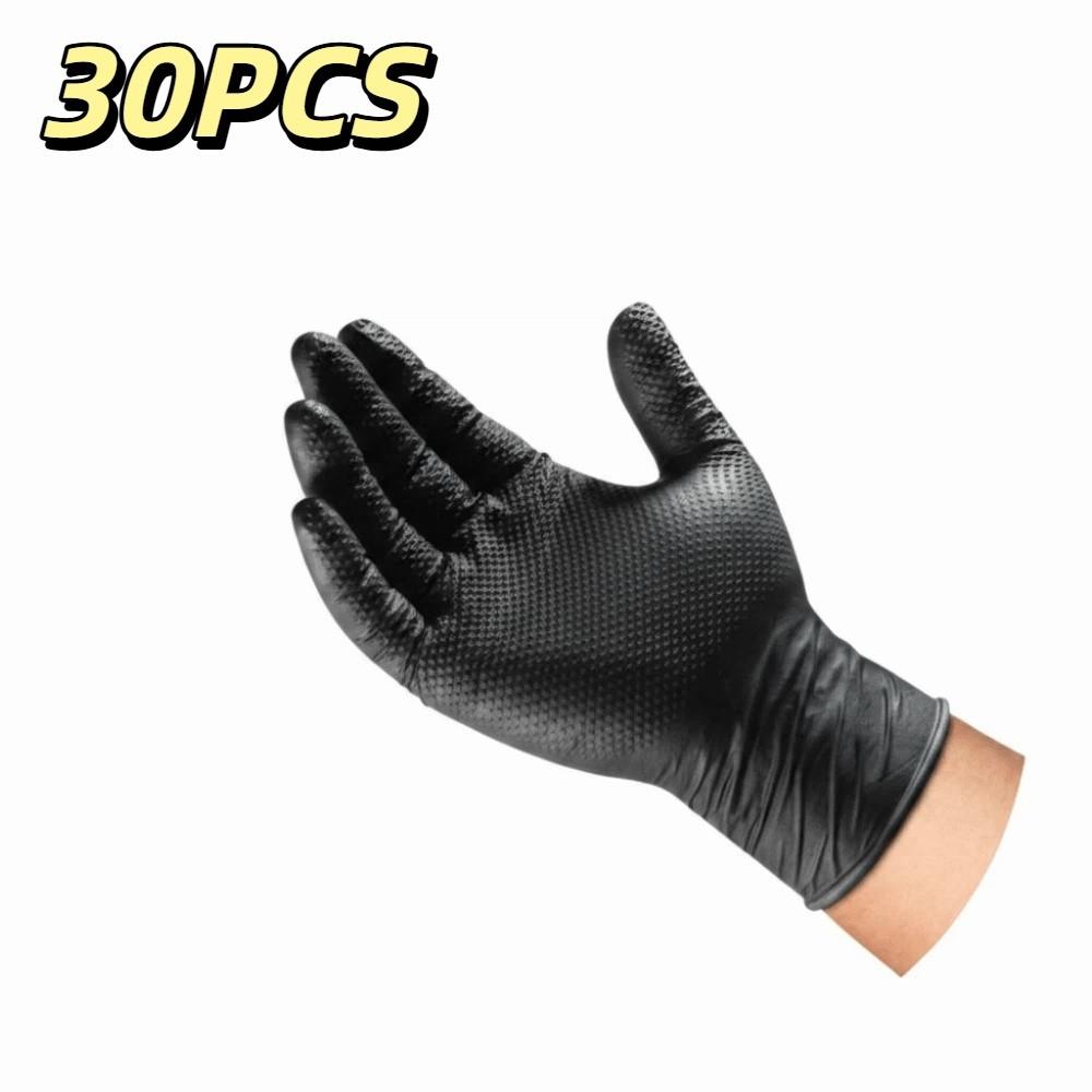 Black Color Disposable Gloves Latex Free Mechanic Gloves Mechanic Heavy Duty Gloves  Work Gloves L