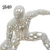 Small Decorative Accents for Cars 3D Printed Hollow Mesh Superhero Figurine, Creative Spider Style Action Pose Character Statues Desktop Ornament,
