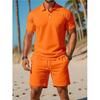 Herren Sommer Lässig Sportlich Vielseitig Slim Kurzarm Modischer Shorts Anzug