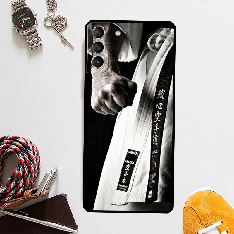 Kung Fu Karate Taekwondo Martial Arts Phone Case For Samsung Galaxy S24 Ultra S22 Plus S20 S21 S23 FE Note 20 10 S8 S9 S10 Cover