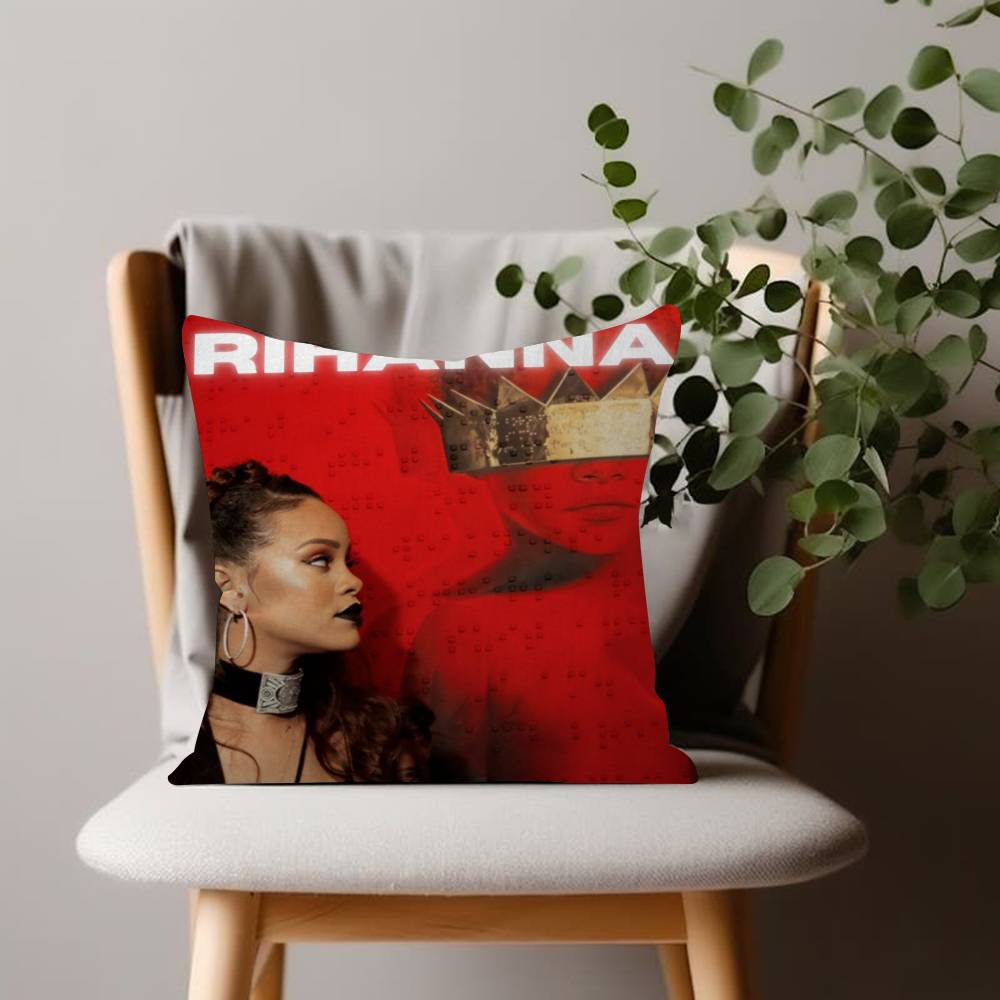 Famous Singer Rihanna Pop Music Maple Design Cushion Cover Happy Autumn Harvest decor Holiday Decorati Pillow Cover
