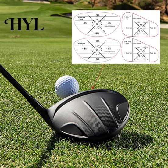 Golfschwung Haltungskorrektur Aufkleber 50 Stück Impact Tape Etiketten Verbessern Sie die Genauigkeit Dünn für Schläger Und Distanz Aufkleber Eisen Holz Fairway Treffpunkt