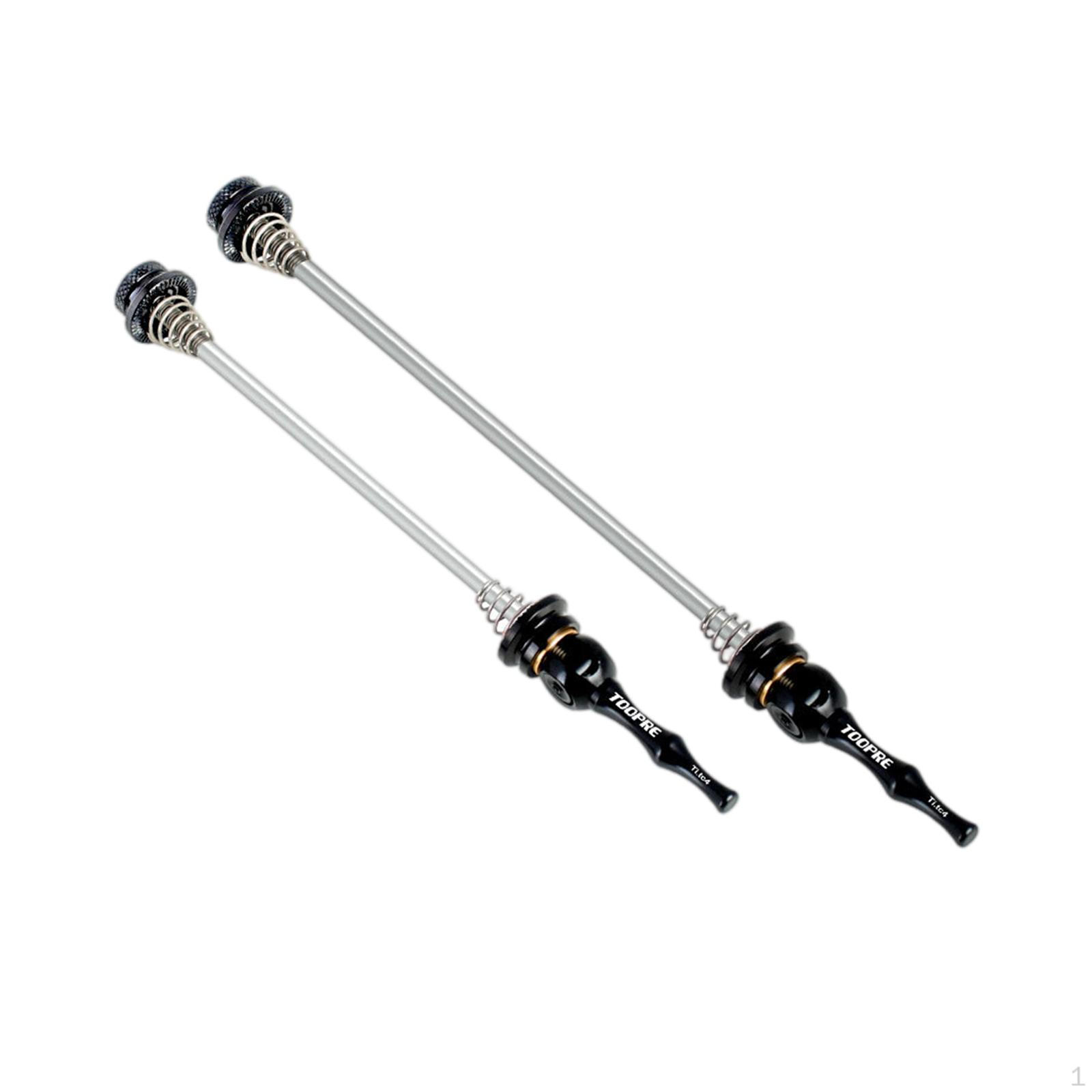 

1 Pair Bike Skewers Set 100/135mm Titanium Alloy Universal Front Rear Axle Qr Wheel Hub for Mountain чорний